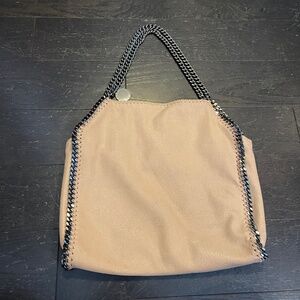 STELLA MCCARTNEY pink leather Falabella Canvas Shopper Tote shoulder bag